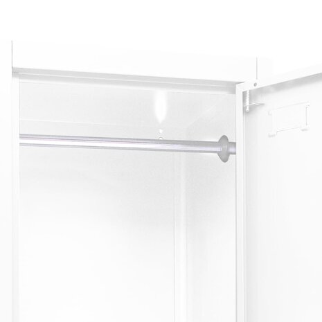Lockerkast 38x45x180 cm staal wit 6