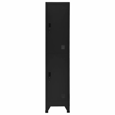 Lockerkast 38x45x180 cm staal zwart 2