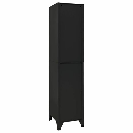 Lockerkast 38x45x180 cm staal zwart 5
