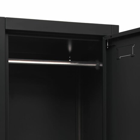 Lockerkast 38x45x180 cm staal zwart 6