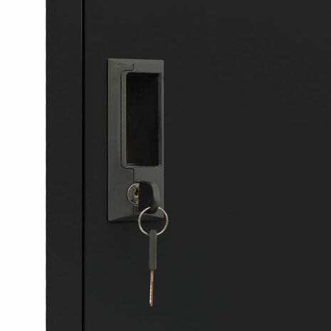 Lockerkast 38x45x180 cm staal zwart 7