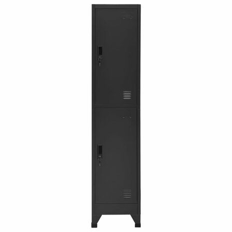 Lockerkast 38x45x180 cm staal antracietkleurig 2