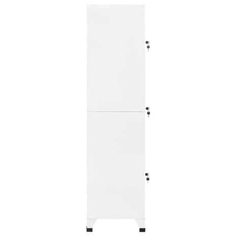 Lockerkast 38x45x180 cm staal wit 4