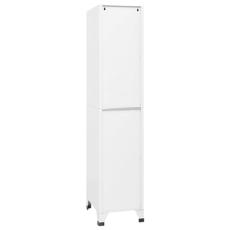 Lockerkast 38x45x180 cm staal wit 5
