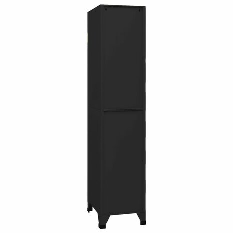 Lockerkast 38x45x180 cm staal zwart 4