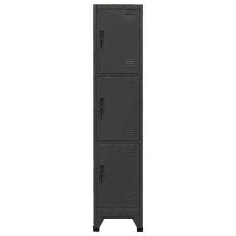 Lockerkast 38x45x180 cm staal antracietkleurig 2