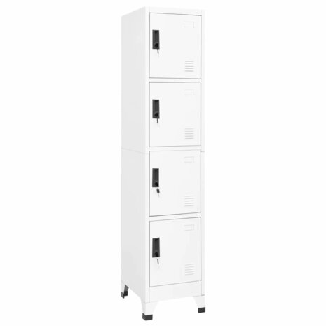 Lockerkast 38x45x180 cm staal wit 1