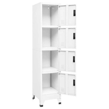Lockerkast 38x45x180 cm staal wit 3