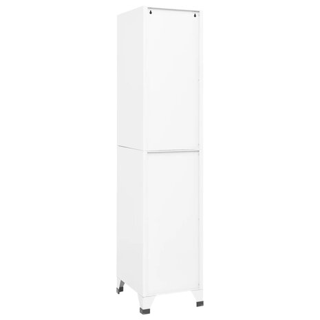 Lockerkast 38x45x180 cm staal wit 4