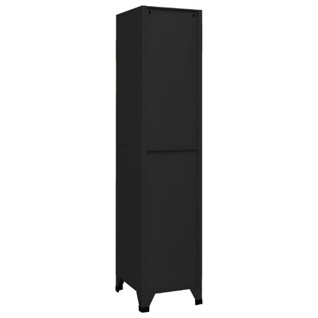 Lockerkast 38x45x180 cm staal zwart 3