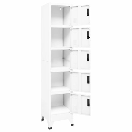 Lockerkast 38x40x180 cm staal wit 3