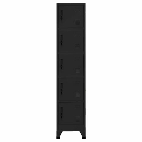 Lockerkast 38x40x180 cm staal zwart 2