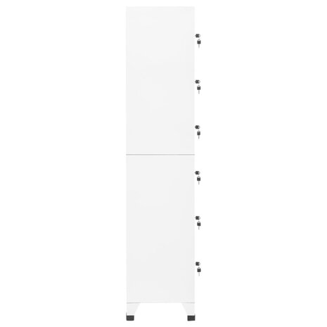 Lockerkast 38x40x180 cm staal wit 4