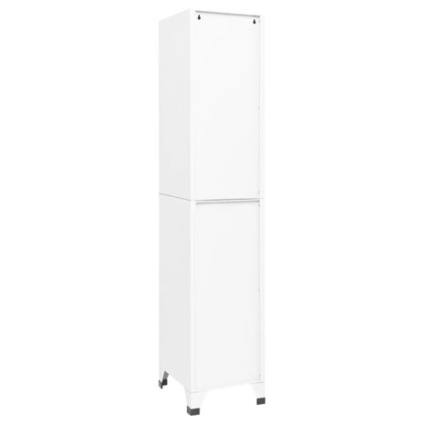 Lockerkast 38x40x180 cm staal wit 5
