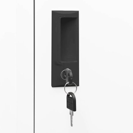 Lockerkast 38x40x180 cm staal wit 7