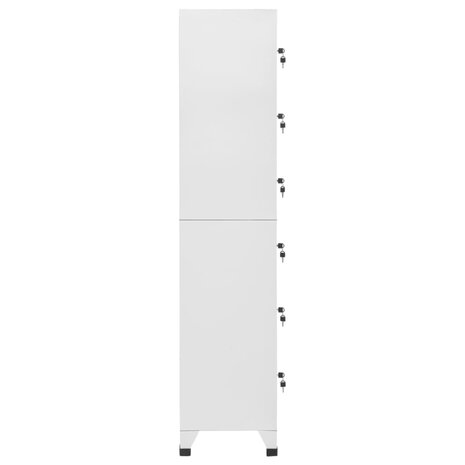 Lockerkast 38x40x180 cm staal lichtgrijs 3