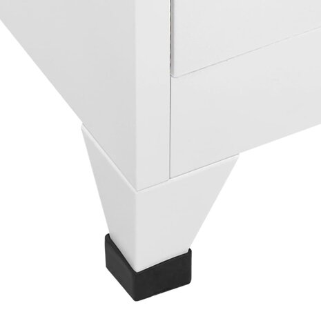 Lockerkast 38x40x180 cm staal lichtgrijs 6