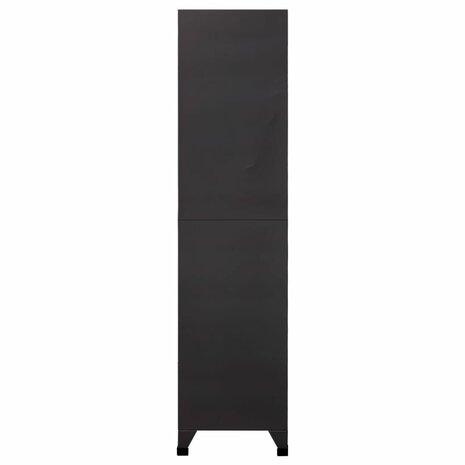 Lockerkast 90x45x180 cm staal antracietkleurig en wit 4