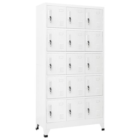 Lockerkast 90x40x180 cm staal lichtgrijs 1