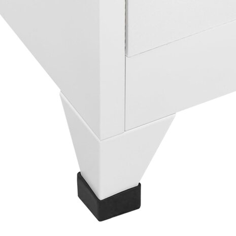 Lockerkast 90x40x180 cm staal lichtgrijs 6