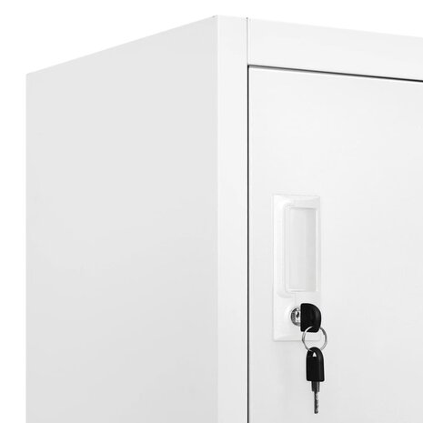 Lockerkast 90x40x180 cm staal lichtgrijs 7