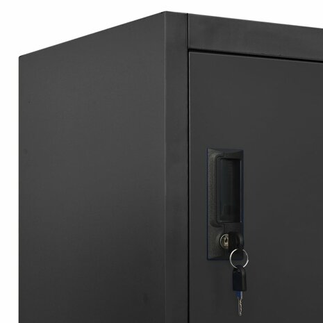 Lockerkast 90x40x180 cm staal antracietkleurig 7