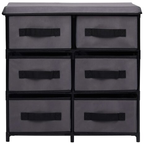 Opbergkast met 6 lades 55x29x55 cm staal grijs 3