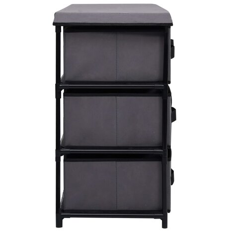 Opbergkast met 6 lades 55x29x55 cm staal grijs 6