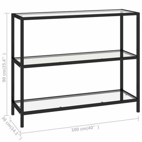 Schap 100x36x90 cm gehard glas 7
