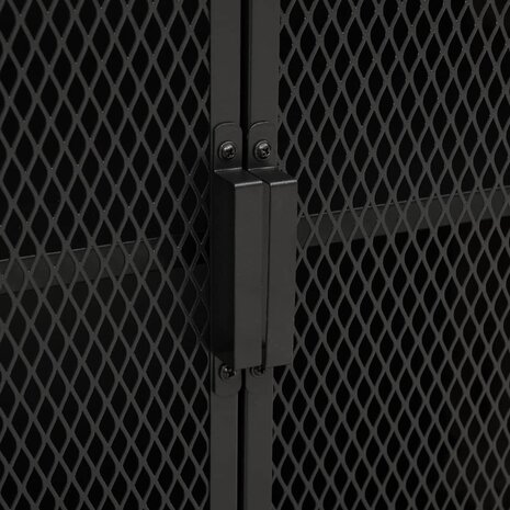 Opbergkast 72x36x82 cm metaal en MDF rustiek bruin 7
