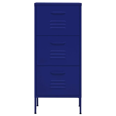Opbergkast 42,5x35x101,5 cm staal marineblauw 3
