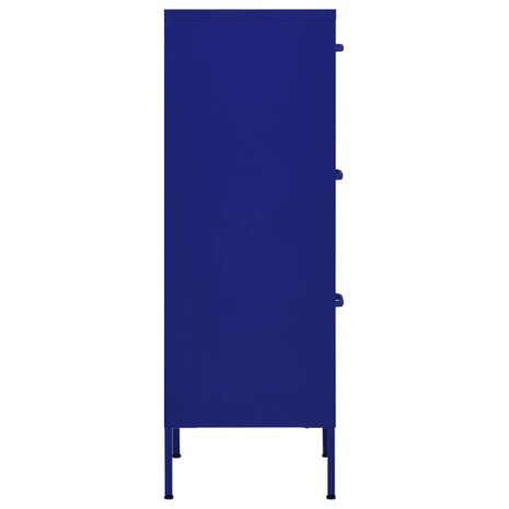 Opbergkast 42,5x35x101,5 cm staal marineblauw 4