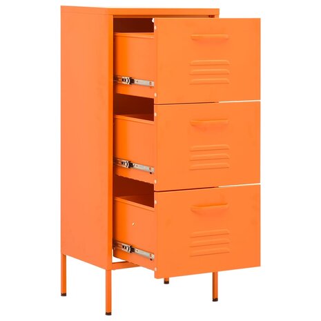 Opbergkast 42,5x35x101,5 cm staal oranje 6