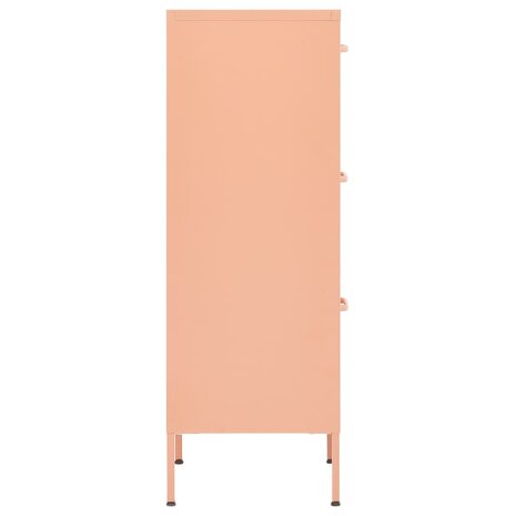 Opbergkast 42,5x35x101,5 cm staal roze 4