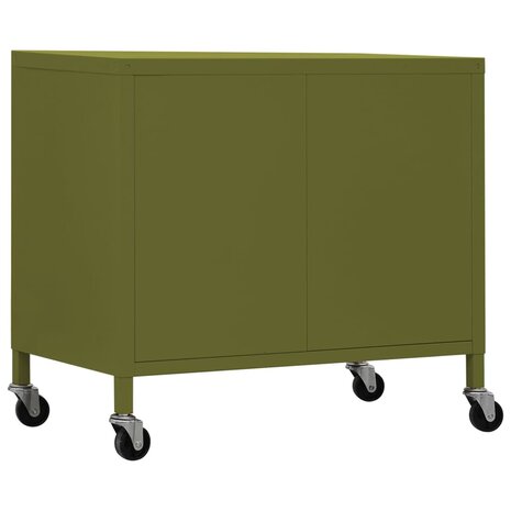 Opbergkast 60x35x56 cm staal olijfgroen 5