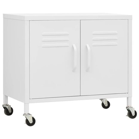 Opbergkast 60x35x56 cm staal wit 2