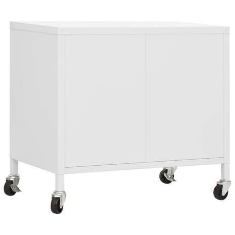 Opbergkast 60x35x56 cm staal wit 5
