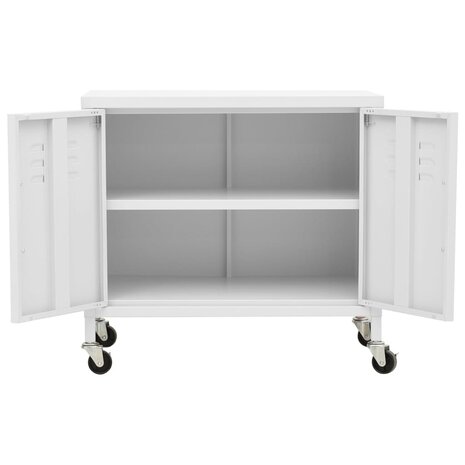 Opbergkast 60x35x56 cm staal wit 6