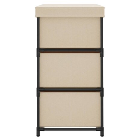 Opbergkast met 6 lades 55x29x55 cm staal crèmekleurig 4
