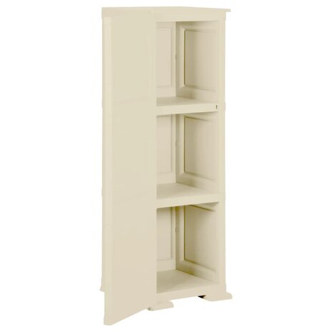 Opbergkast hout-look 40x43x125 cm kunststof angorawit 5