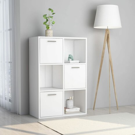 Opbergkast 60x29,5x90 cm bewerkt hout wit 1
