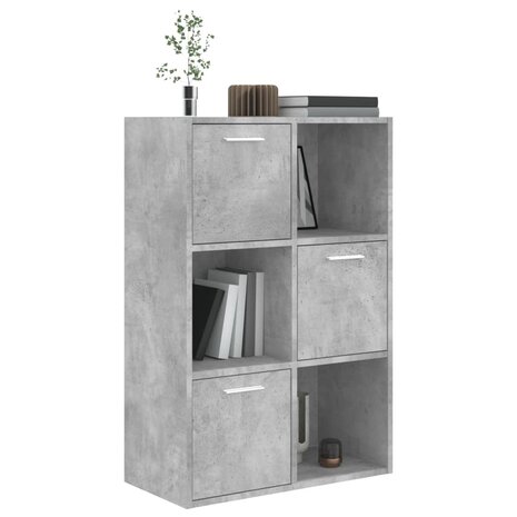 Opbergkast 60x29,5x90 cm bewerkt hout betongrijs 4