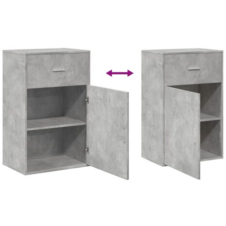 Opbergkast 56,5x39x90 cm bewerkt hout betongrijs 8