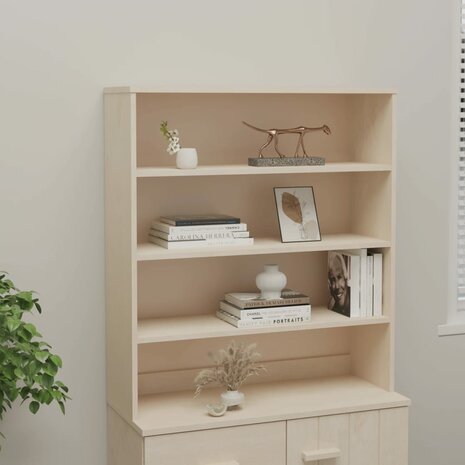 Opzetkast HAMAR 90x30x100 cm massief grenenhout honingbruin 6