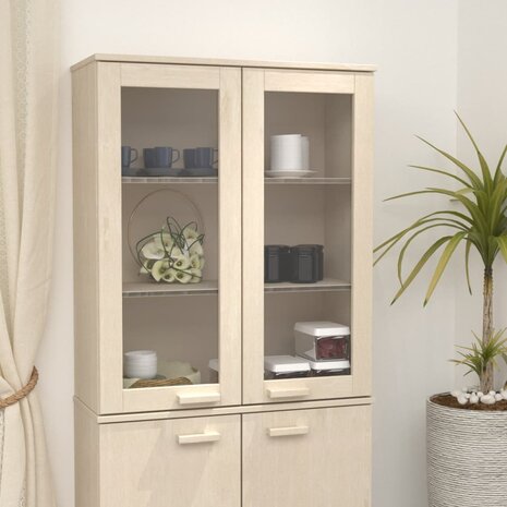 Opzetkast HAMAR 85x35x100 cm massief grenenhout honingbruin 1