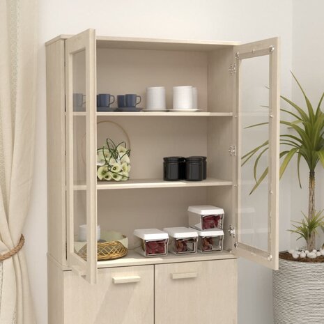 Opzetkast HAMAR 85x35x100 cm massief grenenhout honingbruin 6