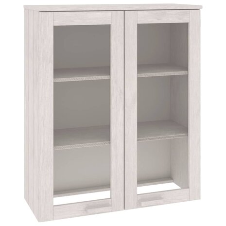 Opzetkast HAMAR 85x35x100 cm massief grenenhout wit 2