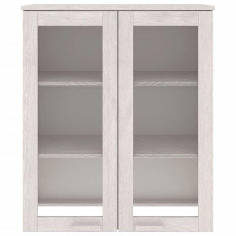 Opzetkast HAMAR 85x35x100 cm massief grenenhout wit 3