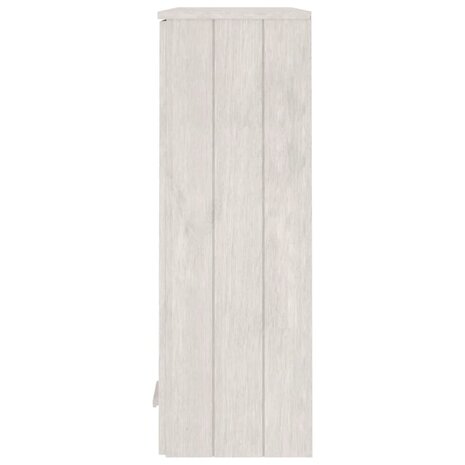 Opzetkast HAMAR 85x35x100 cm massief grenenhout wit 5