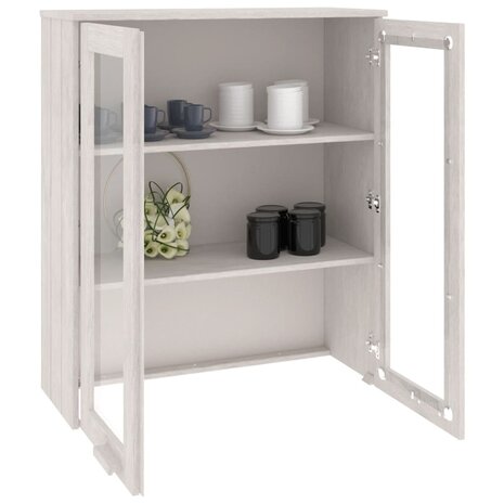 Opzetkast HAMAR 85x35x100 cm massief grenenhout wit 7